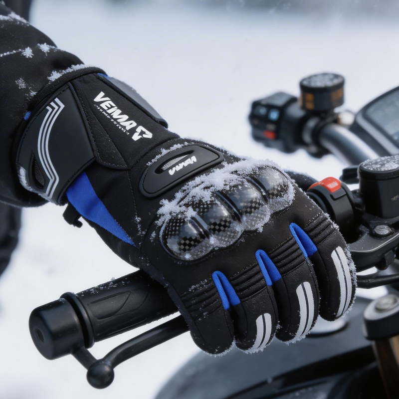 Ski Glove Waterproof - ฤดูหนาวกันน้ำ ถุงมือมอเตอร์ไซค์อุ่นๆ สำหรับผู้ชาย ขี่มอเตอร์ไซค์ ออฟโรด เล่นสกี