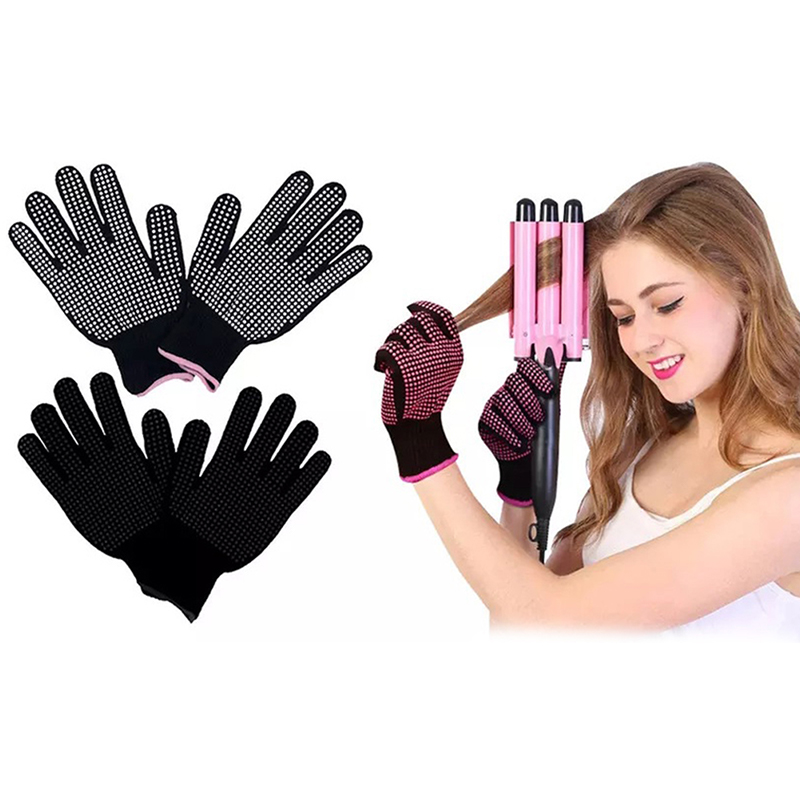 Heat Resistant Glove - 1 ชิ้น ถุงมือกันความร้อนสำหรับทำผมแบบสองด้าน สำหรับยืดผม ดัดผม ทำผมทรงต่างๆ