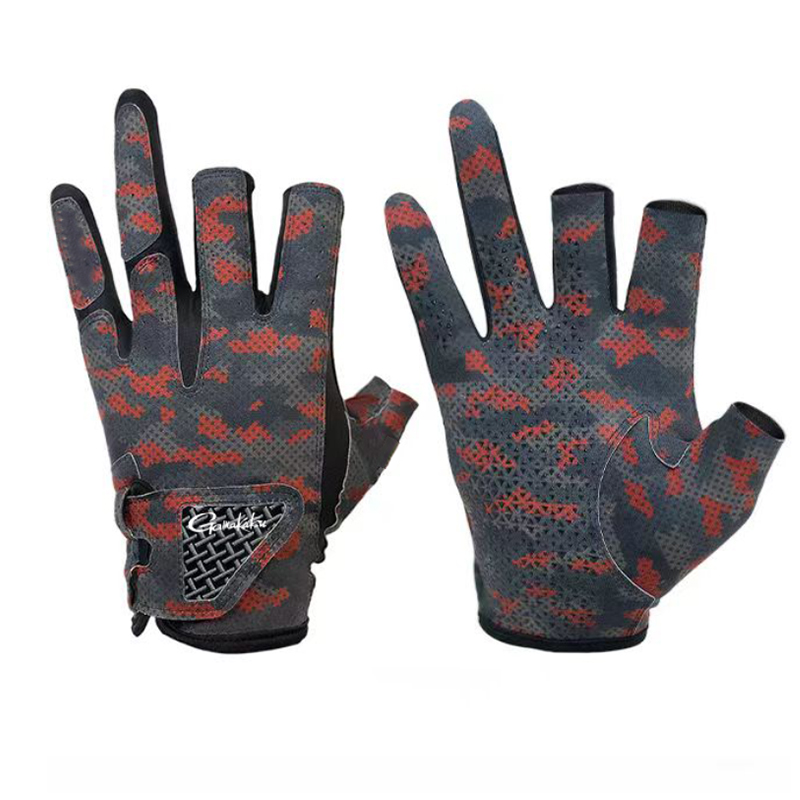 Cycling Glove Padded - Gamakatsu ถุงมือตกปลา Anti-SLIP ฤดูร้อน Breathable Fly