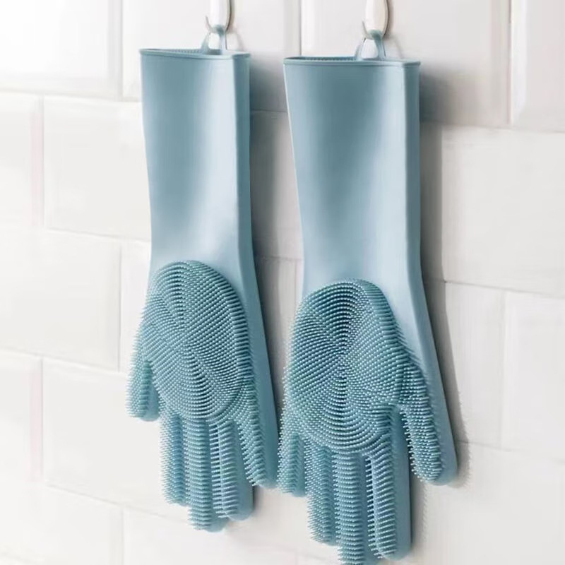 Dish Glove Rubber - ถุงมือซิลิโคนสำหรับล้างจาน, ถุงมือวิเศษ, ทนทาน, ป้องกันการสึกหรอ, ถุงมือยางกันน้ำสำหรับใช้งานพิเศษ