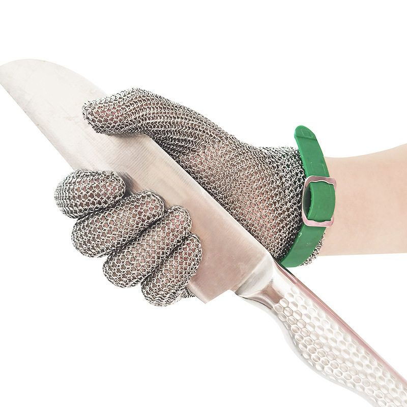 Cut Resistant Glove - 1PCS ถุงมือสแตนเลสตัดถุงมือทน 304 สแตนเลสสตีลลวดตาข่ายโลหะครัว Butcher ตัดทน