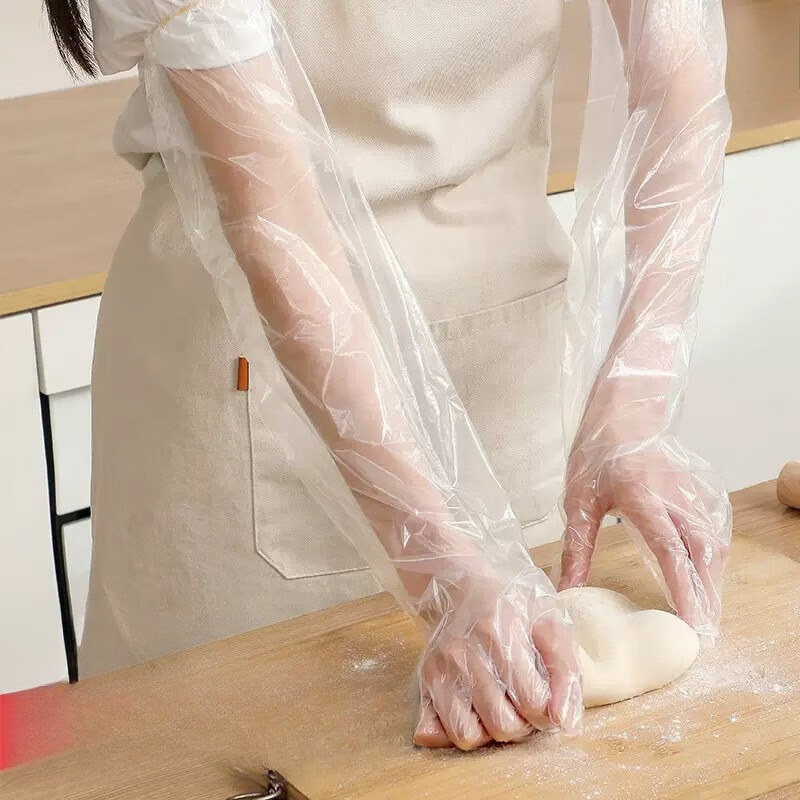 Rubber Glove Cleaning - 30 ชิ้น ถุงมือป้องกันแขนแบบใช้แล้วทิ้ง สำหรับทำความสะอาดครัวเรือน กันน้ำ ยางยืด