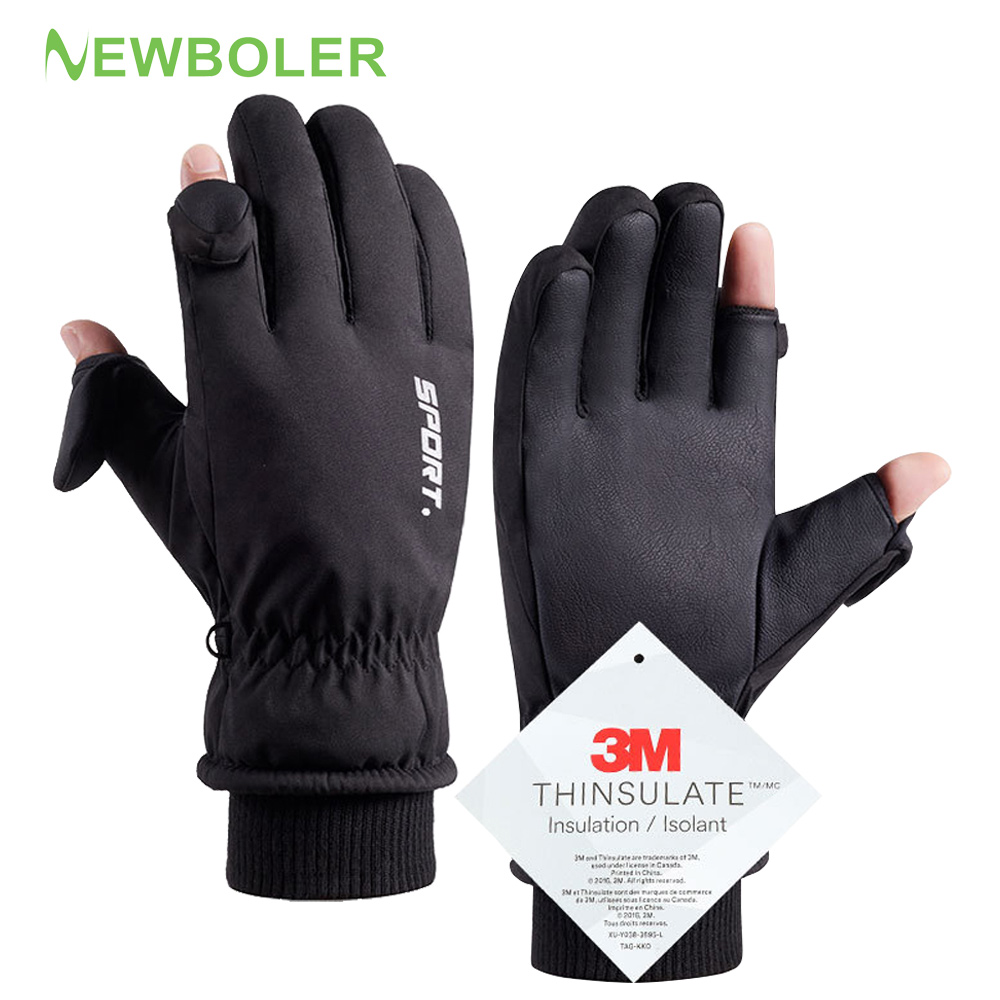 Ski Glove Waterproof - ถุงมือขี่จักรยานฤดูหนาวกลางแจ้งหน้าจอสัมผัสถุงมือรถจักรยานยนต์กันลมกีฬาขี่ถุงมือสกีถุงมือวิ่งกันน้ำ