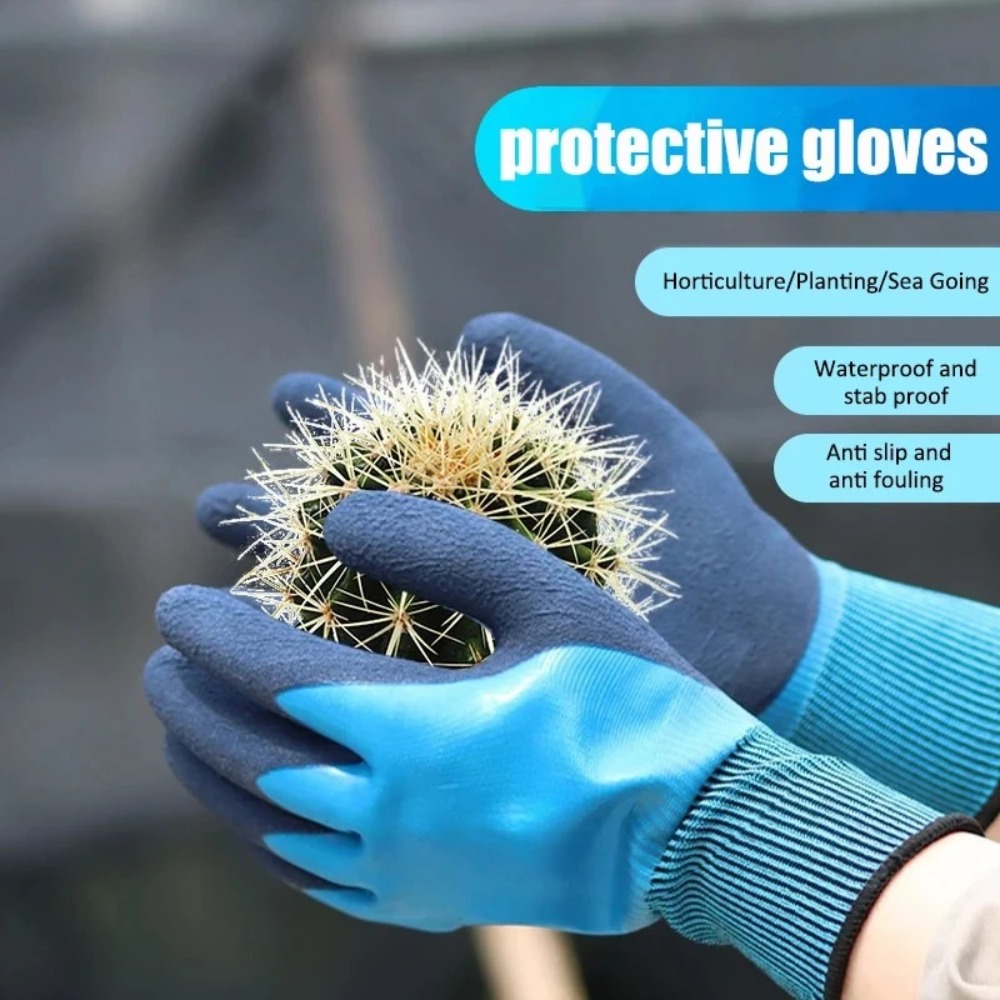 Gardening Glove Waterproof - ถุงมือทำสวนกันน้ำ กันแทง กันหนาม สำหรับปลูกกุหลาบ กำจัดวัชพืช ขุดดิน