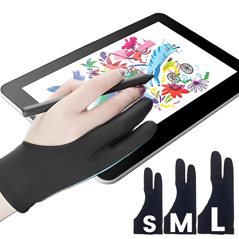 Touchscreen Glove Capacitive - ถุงมือสำหรับวาดภาพ ถุงมือกันเปื้อนแบบสัมผัส สำหรับหน้าจอแท็บเล็ตแบบคาปาซิทีฟของ Apple iPad สำหรับศิลปิน