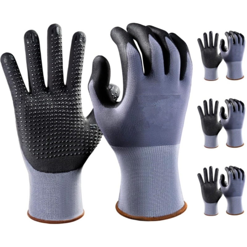 Nitrile Mechanic Glove - ถุงมือทำงานไมโครโฟม ไนลอนเคลือบไนไตรล์ กันลื่น ถุงมือป้องกันแบบถักไร้รอยต่อ สำหรับช่างซ่อมรถยนต์