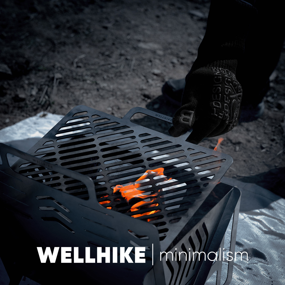 Heat Resistant Glove - ถุงมือตั้งแคมป์ทนความร้อนและสารหน่วงไฟ สำหรับการย่าง การอบ บาร์บีคิว ถุงมือซิลิโคนถักสำหรับเตาอบ ถุงมือทำครัวสำหรับบาร์บีคิว