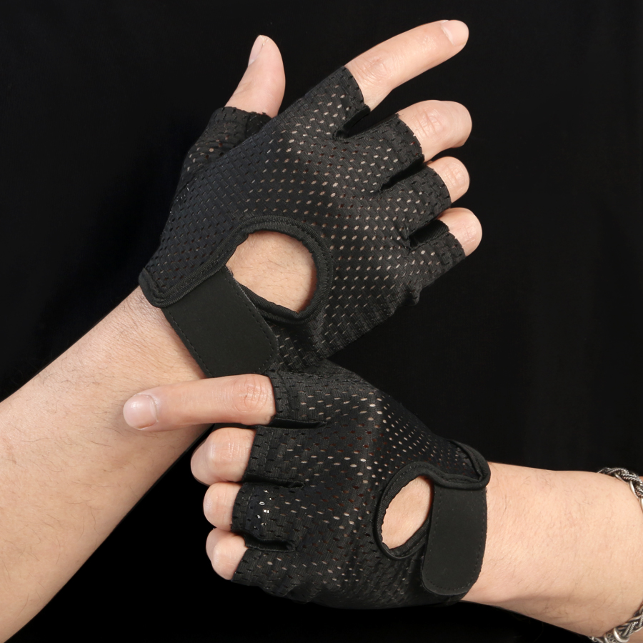 Workout Glove Gym - ถุงมือยกน้ําหนักป้องกันฝ่ามือเต็มรูปแบบ, ถุงมือออกกําลังกายสําหรับยิม, ปั่นจักรยาน, ออกกําลังกาย, ระบายอากาศได้, น้ําหนักเบาเป็นพิเศษสําหรับบุรุษและ