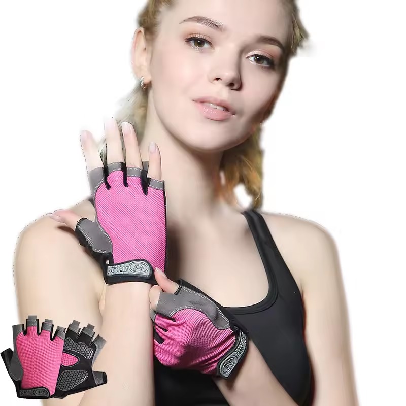 Workout Glove Gym - ถุงมือครึ่งนิ้วกันลื่นระบายอากาศสําหรับออกกําลังกายขี่จักรยานฤดูร้อนยิมขี่จักรยานถุงมือสําหรับผู้ชายและผู้หญิงขี่จักรยานตกปลา