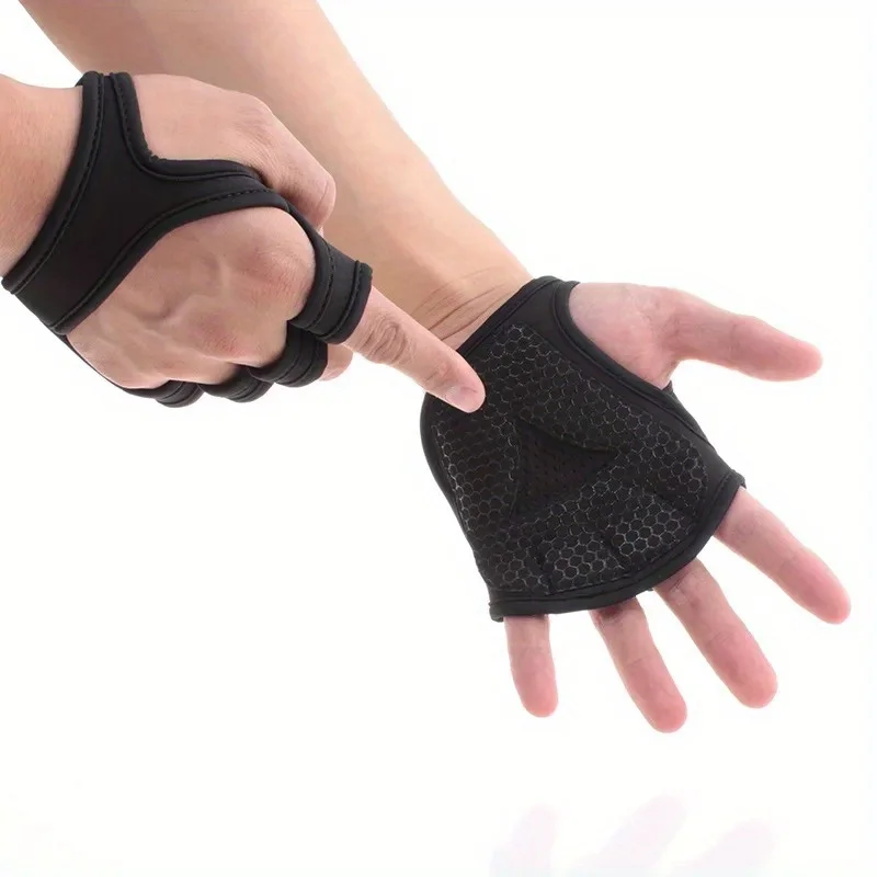 Workout Glove Gym - ถุงมือยิม2ชิ้นถุงมือยกน้ำหนักออกกำลังกายสำหรับผู้ชายและผู้หญิงถุงมือครึ่งนิ้วกันลื่นสำหรับยกน้ำหนัก