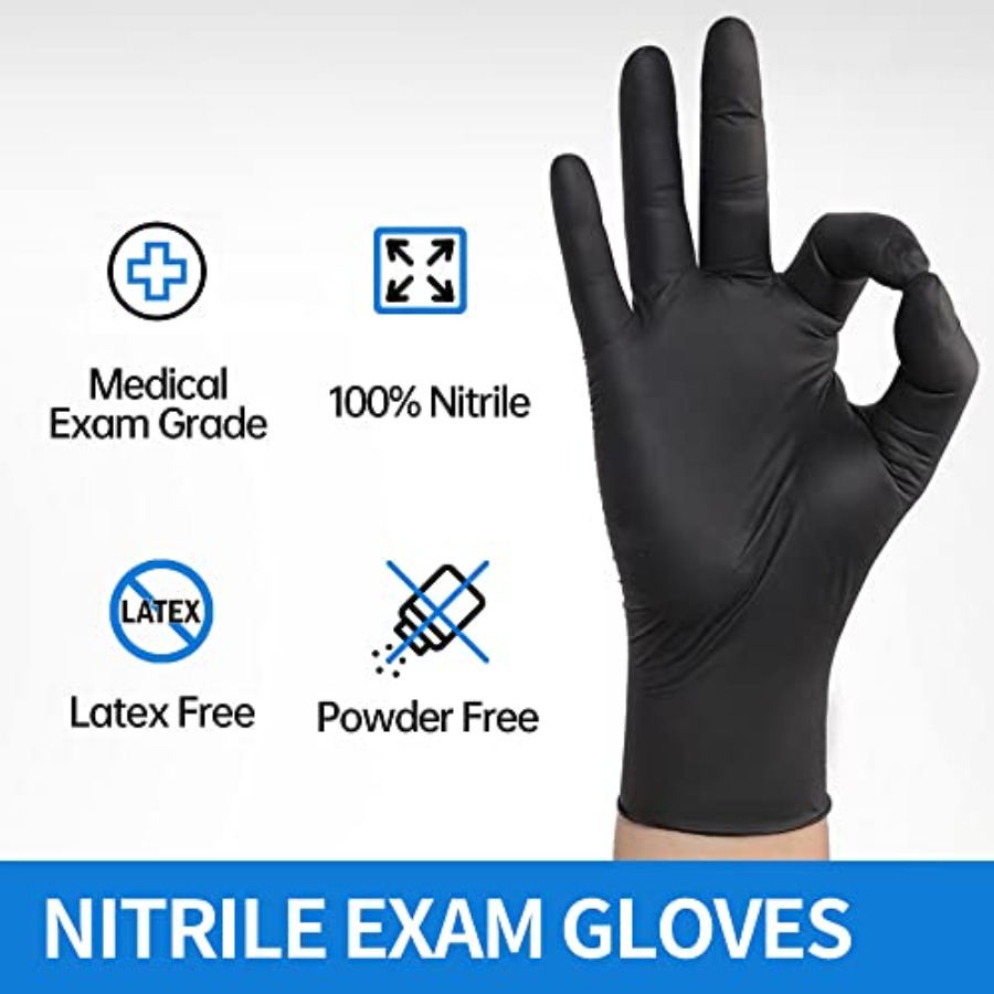 ถุงมือตรวจโรคไนไตรล์สีดำทางการ - Exam Glove Nitrile บทวิจารณ์และราคา