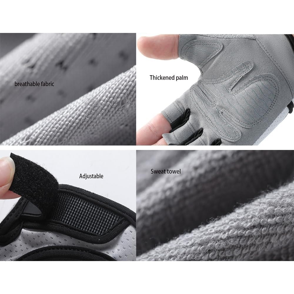 ถุงมือออกกำลังกายแบบไร้นิ้วสำห - Cycling Glove Padded บทวิจารณ์และราคา