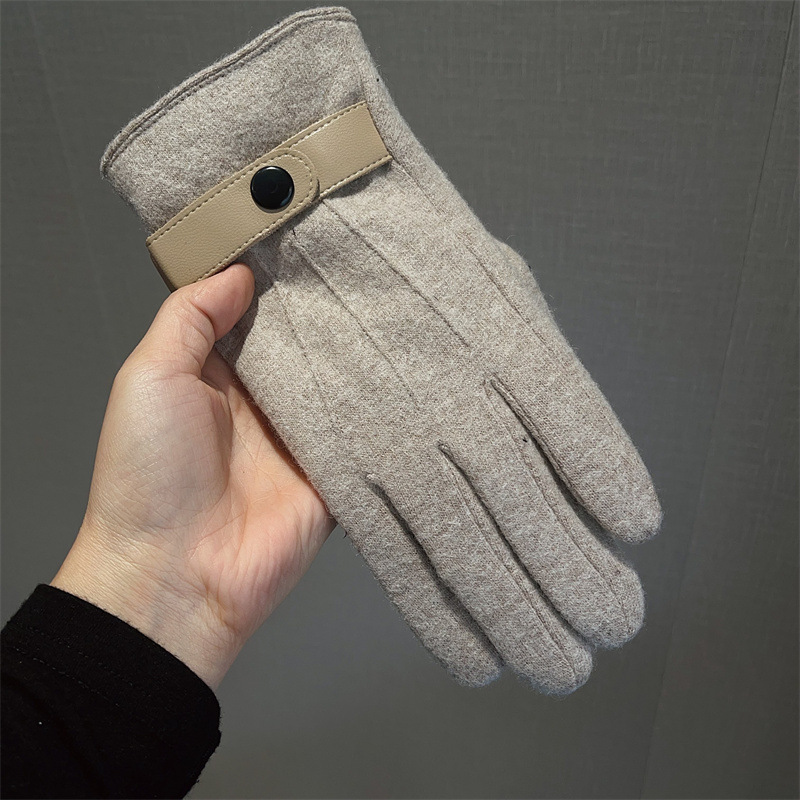 ถุงมือผู้ชาย ผ้าขนสัตว์ บุขนแก - Wool Glove Lined บทวิจารณ์และราคา