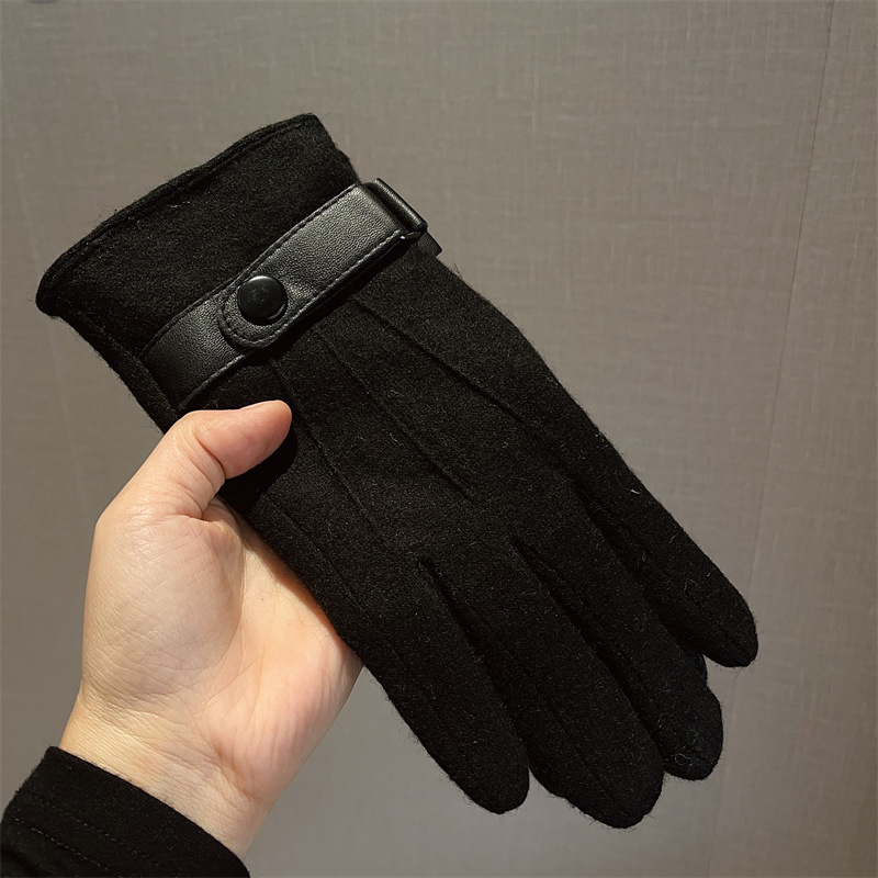 ถุงมือผู้ชาย ผ้าขนสัตว์ บุขนแก - Wool Glove Lined บทวิจารณ์และราคา