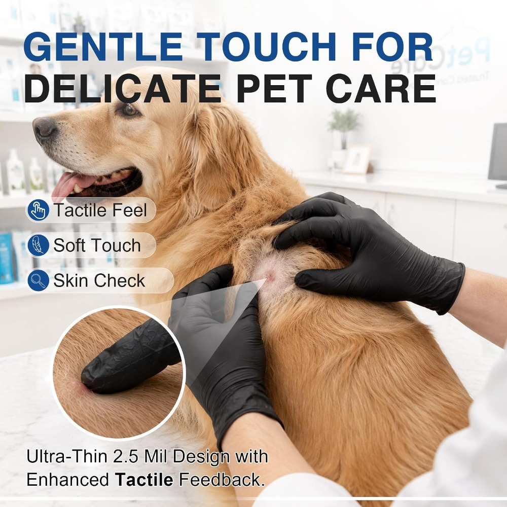 ถุงมือไนไตรล์สีดำแบบใช้แล้วทิ้ - Exam Glove Nitrile บทวิจารณ์และราคา