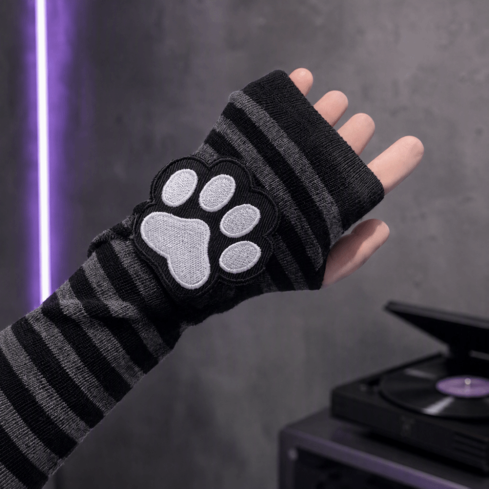 ถุงมือแบบไม่มีนิ้วลายลายกรงเล็ - Fingerless Glove Knit บทวิจารณ์และราคา