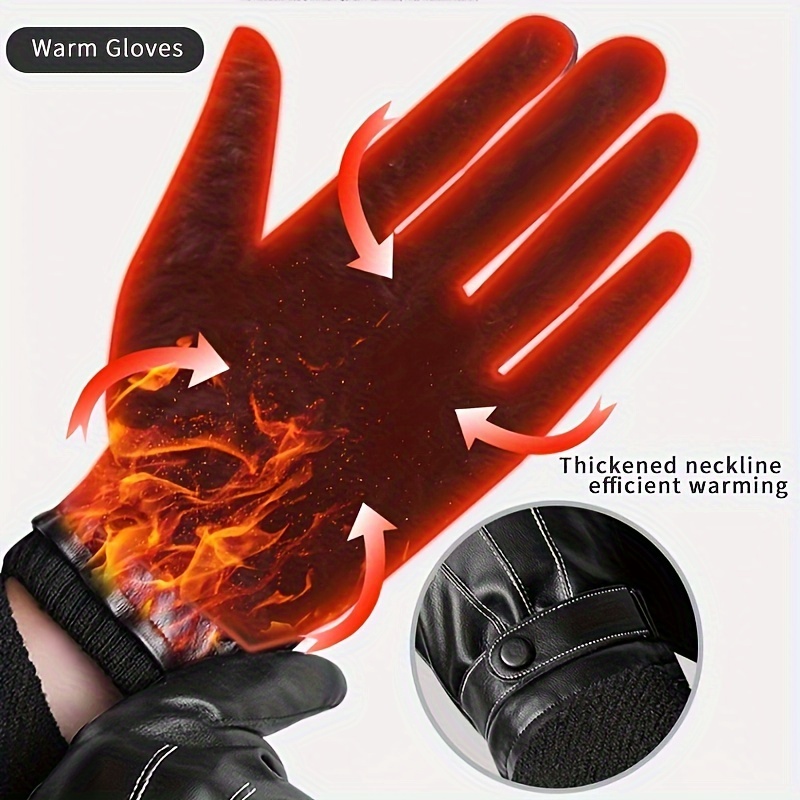 1 คู่ถุงมือฤดูหนาวอุ่นขับรถรถจ - Leather Driving Glove บทวิจารณ์และราคา