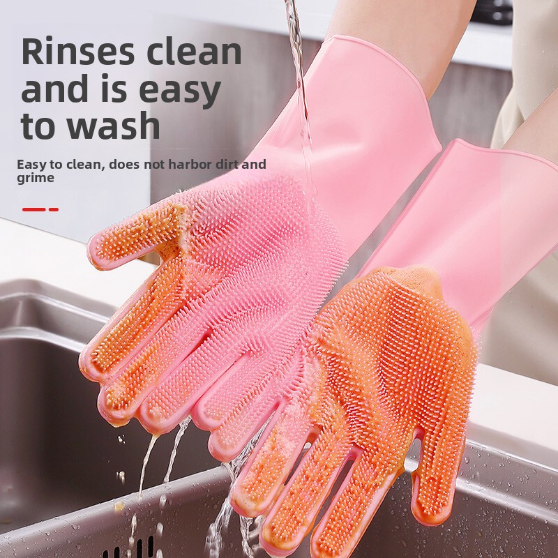 ถุงมือซิลิโคนสำหรับล้างจาน, ถุ - Dish Glove Rubber บทวิจารณ์และราคา