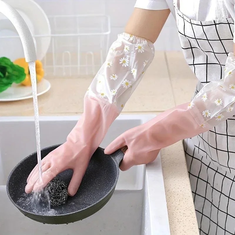 ถุงมือยางแขนยาวสำหรับใช้ในครัว - Dish Glove Rubber บทวิจารณ์และราคา