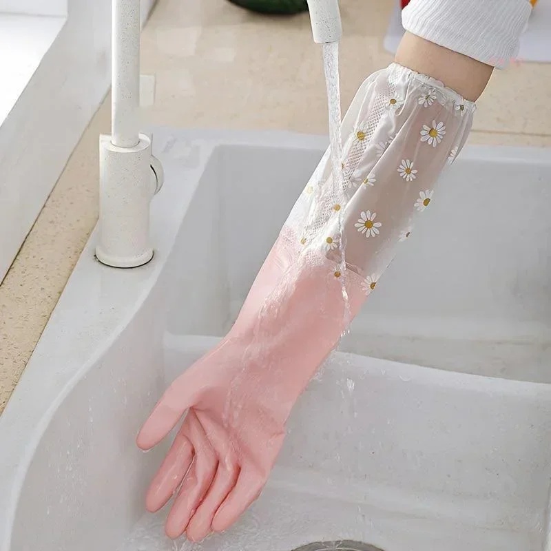 ถุงมือยางแขนยาวสำหรับใช้ในครัว - Dish Glove Rubber บทวิจารณ์และราคา