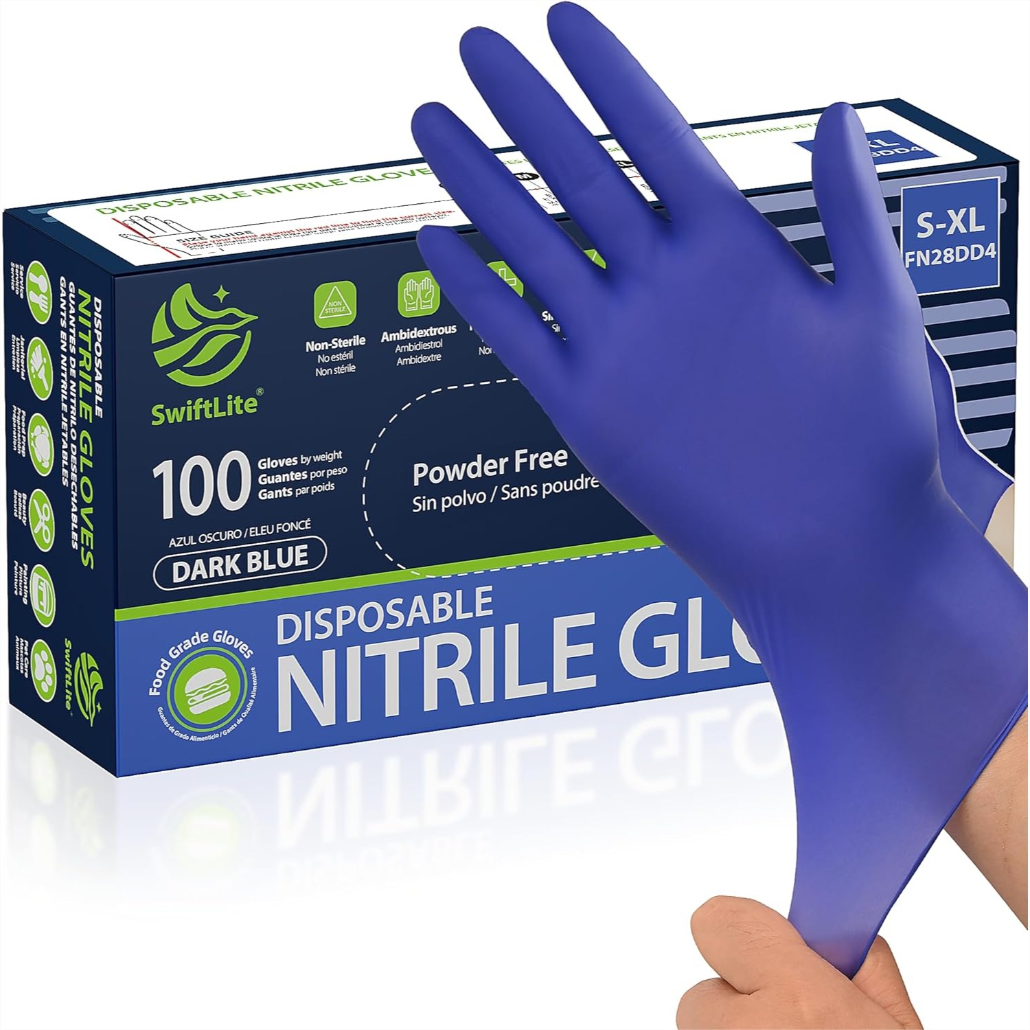 ถุงมือไนไตรล์แบบใช้แล้วทิ้งสำห - Rubber Glove Cleaning บทวิจารณ์และราคา