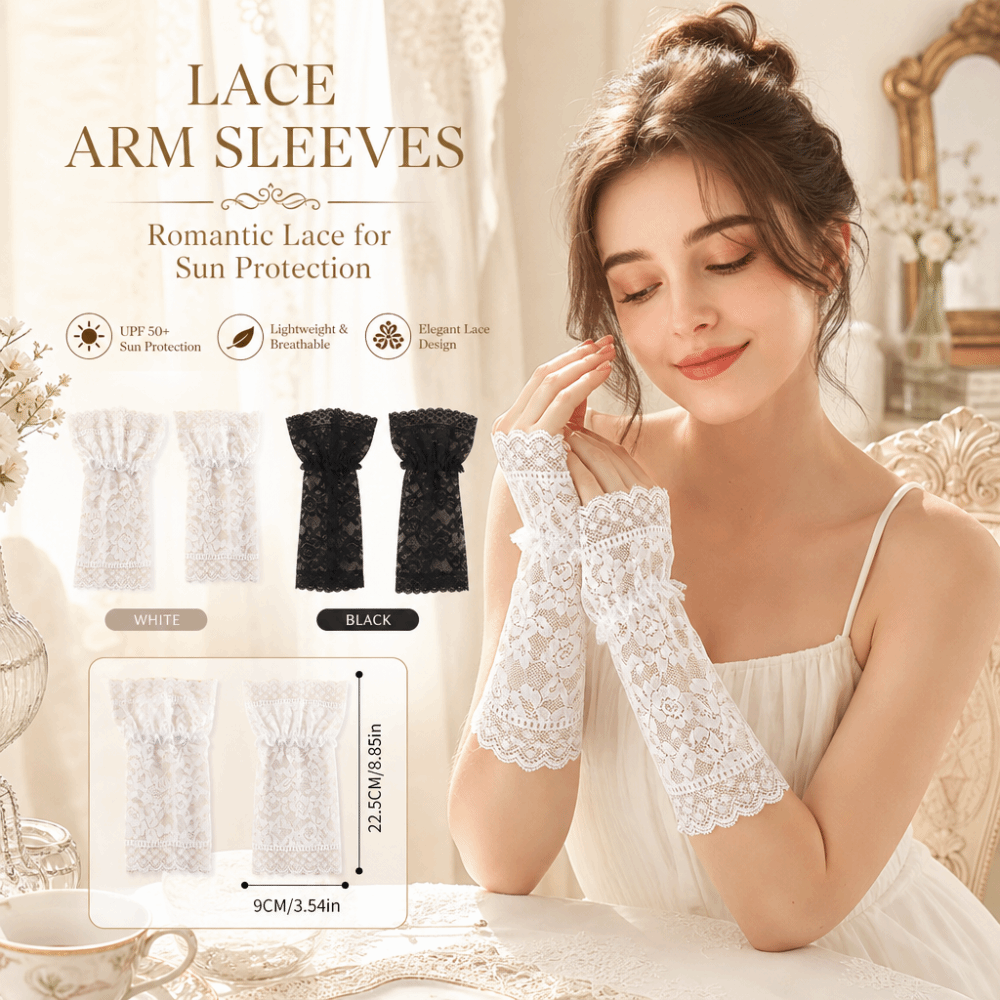 ลูกไม้ระบายจีบ แขนเสื้อแบบถอดไ - Fingerless Glove Knit บทวิจารณ์และราคา