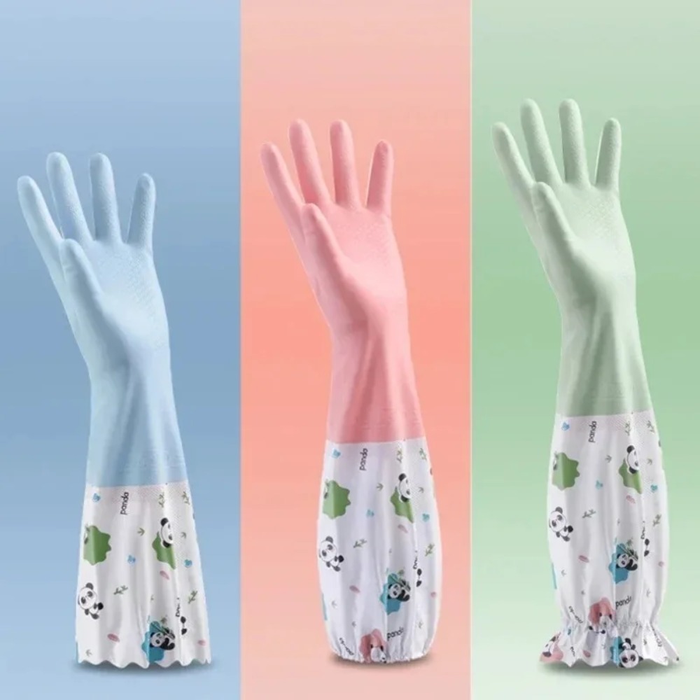 ถุงมือยางกันน้ำแบบยาวสำหรับล้า - Dish Glove Rubber บทวิจารณ์และราคา