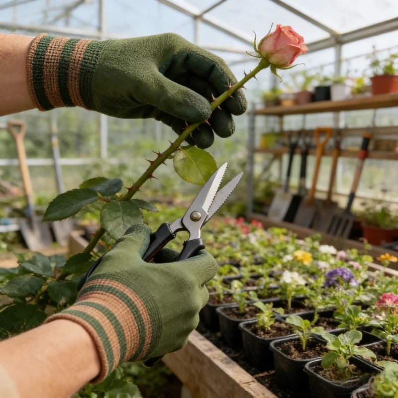 ถุงมือทำสวนอเนกประสงค์ ป้องกัน - Gardening Glove Waterproof บทวิจารณ์และราคา