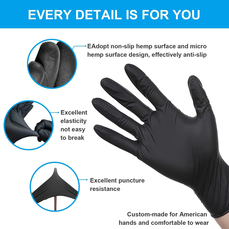 ถุงมือไนไตรล์กันน้ำแบบใช้แล้วท - Latex Disposable Glove บทวิจารณ์และราคา