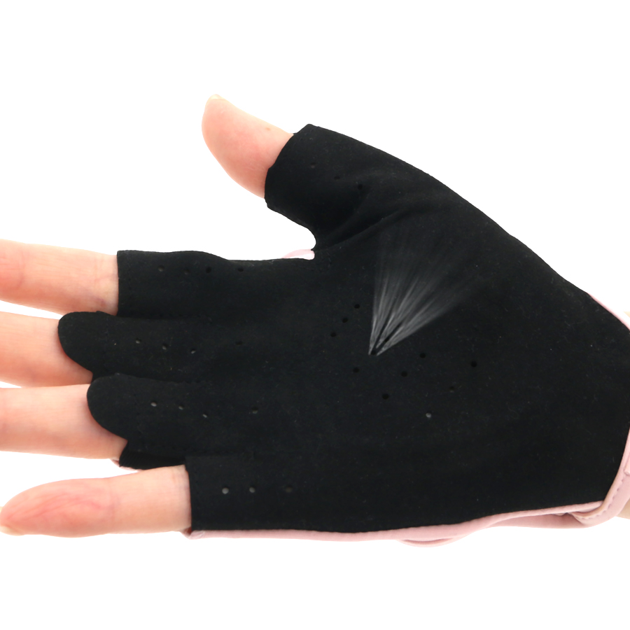 ถุงมือฟิตเนสแบบครึ่งนิ้วสีชมพู - Workout Glove Gym บทวิจารณ์และราคา