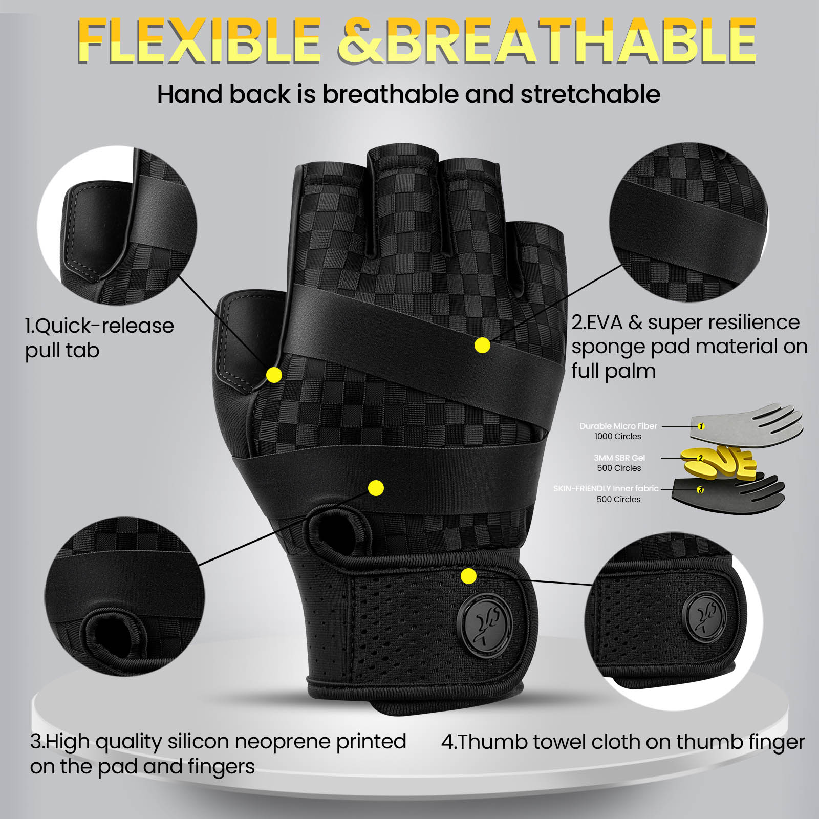 ถุงมือออกกำลังกายสำหรับผู้ชาย  - Workout Glove Gym บทวิจารณ์และราคา