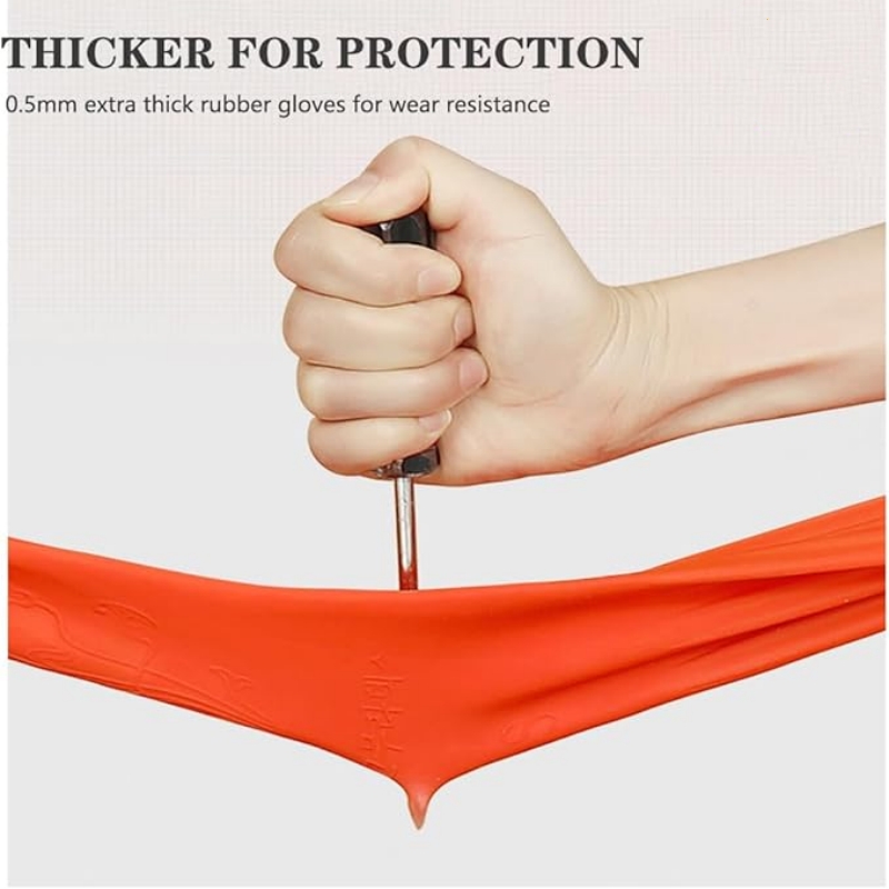 ถุงมือยางทำความสะอาดแบบยาวพิเศ - Dish Glove Rubber บทวิจารณ์และราคา
