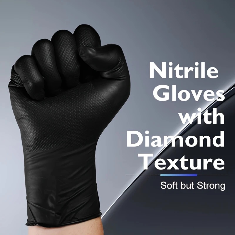 ถุงมือไนไตรล์แบบใช้แล้วทิ้งสํา - Nitrile Mechanic Glove บทวิจารณ์และราคา