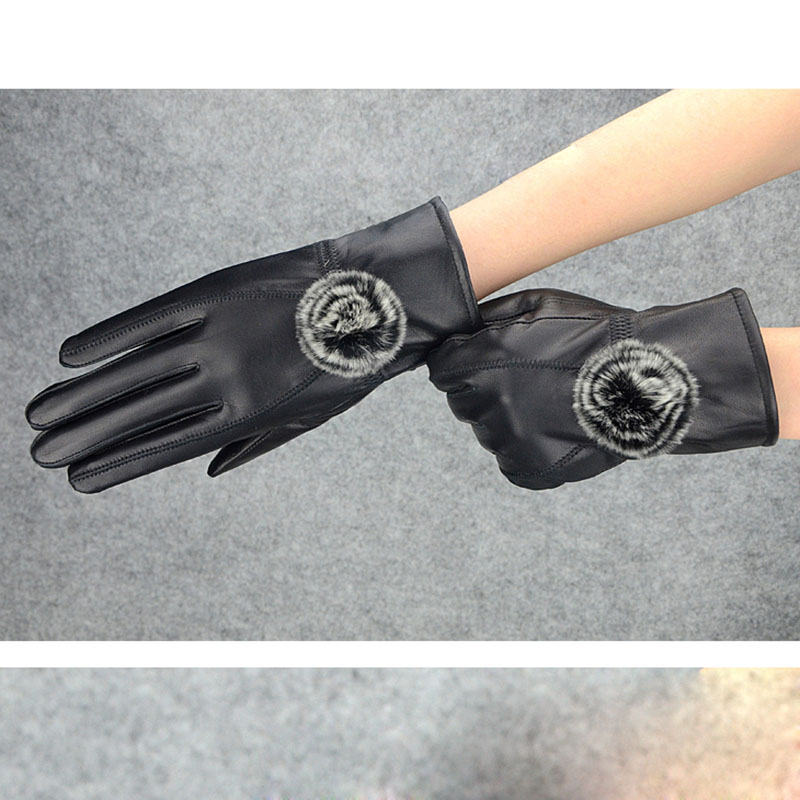 ผู้หญิงฤดูหนาวถุงมือหนังที่มีข - Wool Glove Lined บทวิจารณ์และราคา