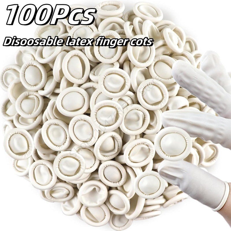 100 ชิ้น ปลอกนิ้วแบบใช้แล้วทิ้ - Latex Disposable Glove บทวิจารณ์และราคา