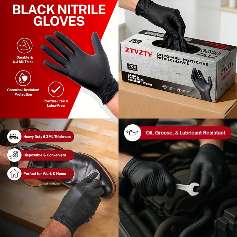 200 ชิ้นต่อแพ็ค, ถุงมือแบบใช้แ - Rubber Glove Cleaning บทวิจารณ์และราคา