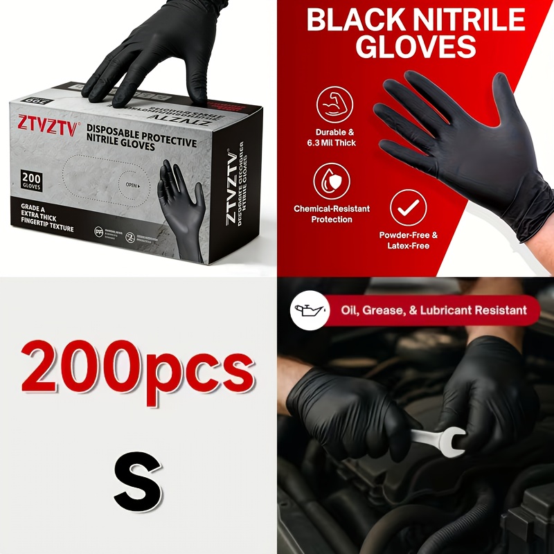 200 ชิ้นต่อแพ็ค, ถุงมือแบบใช้แ - Rubber Glove Cleaning บทวิจารณ์และราคา