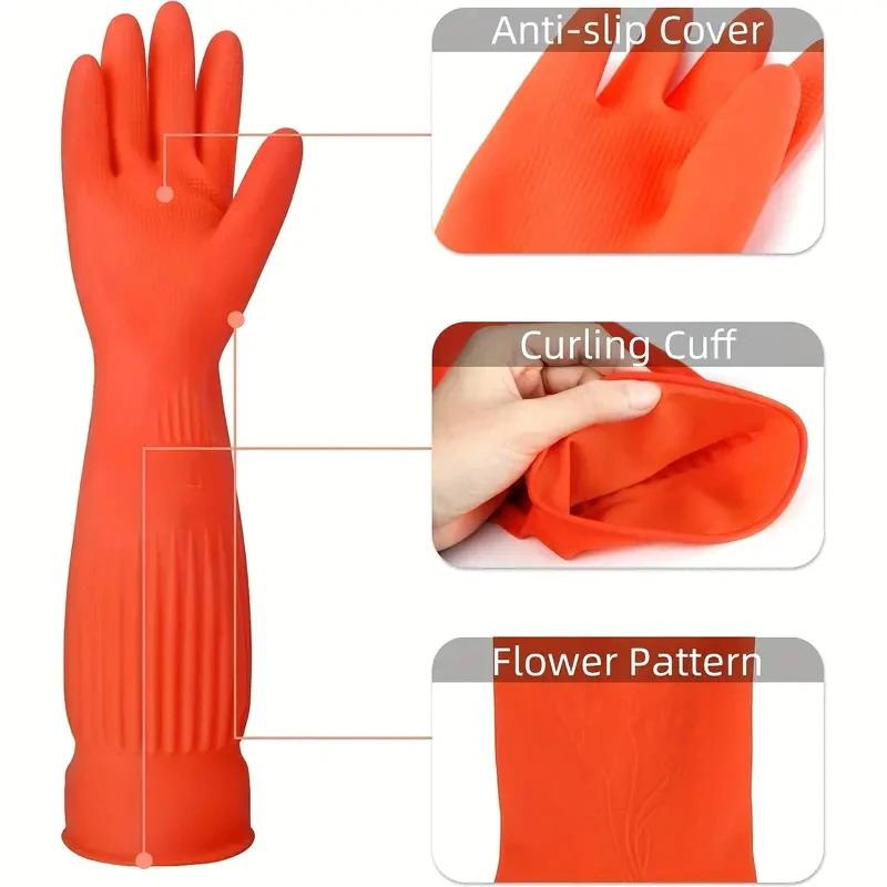 ถุงมือยางล้างจานแบบใช้ซ้ำได้ ถ - Rubber Glove Cleaning บทวิจารณ์และราคา