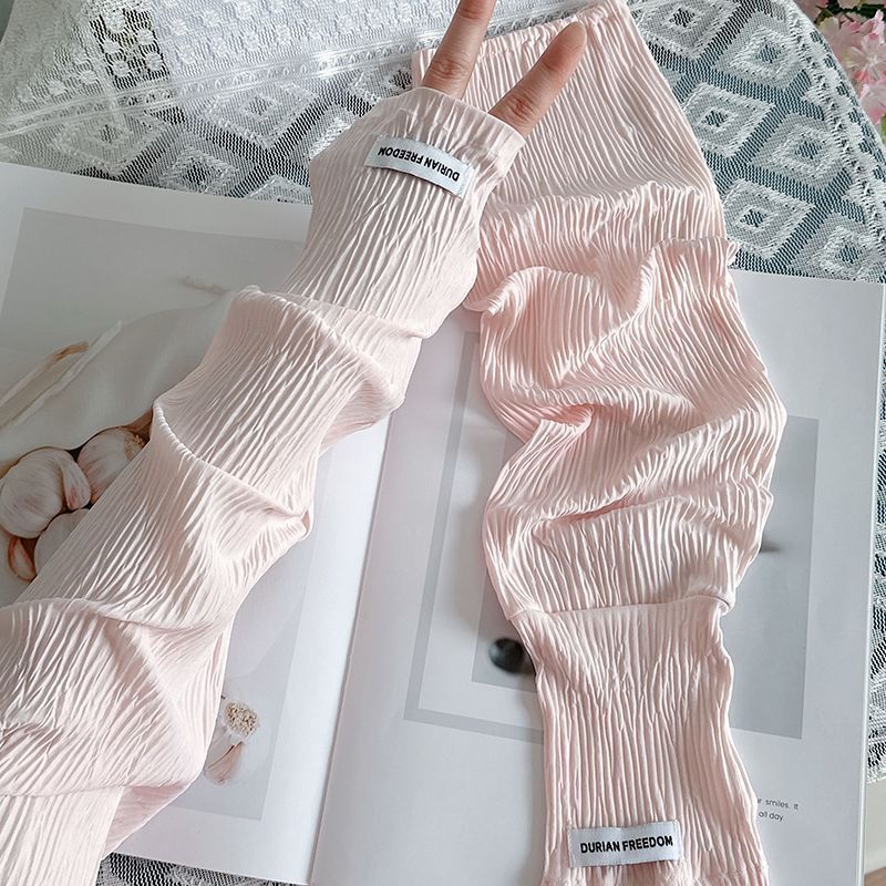 ปลอกแขนกันแดดผ้าไหมน้ำแข็งแบบส - Fingerless Glove Knit บทวิจารณ์และราคา
