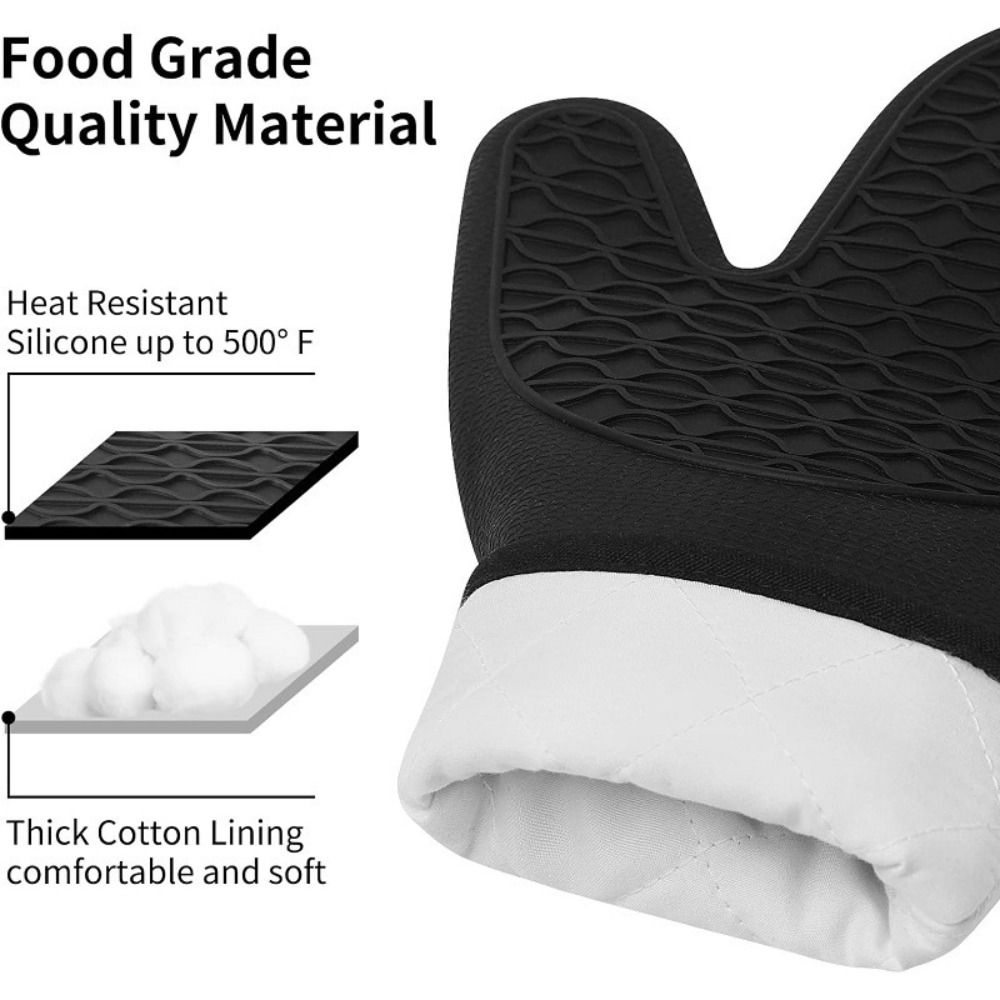 ถุงมือกันความร้อนซิลิโคนเกรดอา - Oven Mitt Silicone บทวิจารณ์และราคา