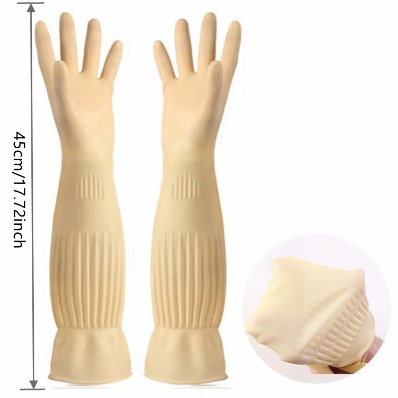 ยาวReusableยางล้างจานถุงมือลื่ - Dish Glove Rubber บทวิจารณ์และราคา