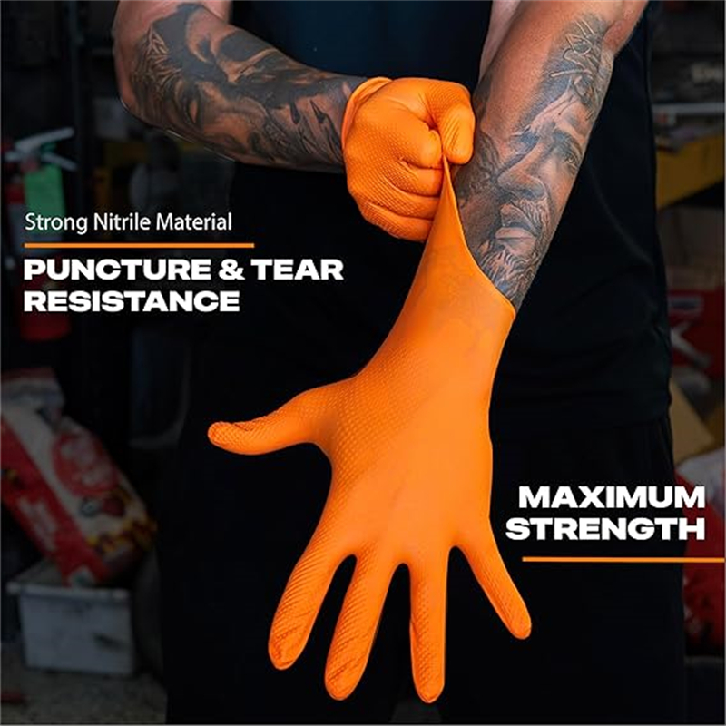 ถุงมือทำงานนิรภัยหนา 8 มิล แบบ - Nitrile Mechanic Glove บทวิจารณ์และราคา